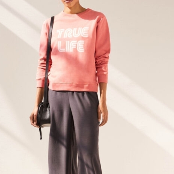 New BA&SH Tarah True Life Graphic Cotton Off White Sweatshirt Size 3/L/8 US NWT - Picture 2 of 16